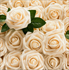 3" Vanilla Cream Foam Roses 