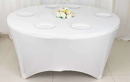 White Spandex Tablecloth (60" Round)