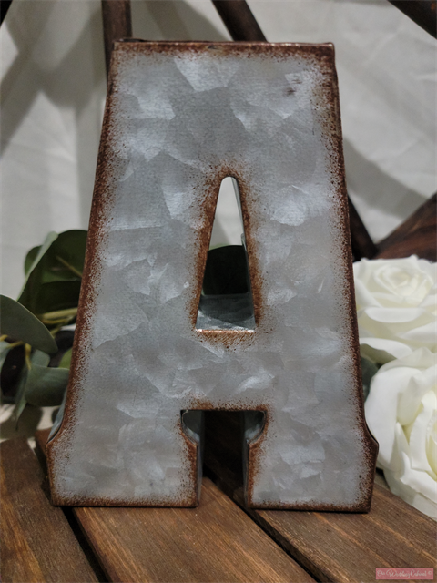 7" Galvanized Metal Letter A