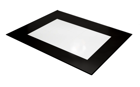 White Dance Floor + Black 3' Border (15' x 21')