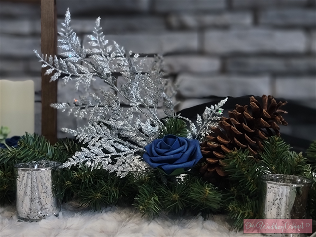 Silver Metallic Fern Stems