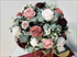 Blush, Dusty Rose, Burgundy and White Roses, Baby's Breath, Eucalyptus, Lambs Ear Floral Topper (CAN NOT ALTER FOR ANY REASON OR ADD YOUR OWN MATERIAL) *CONTACT OWC IF YOU NEED MORE*