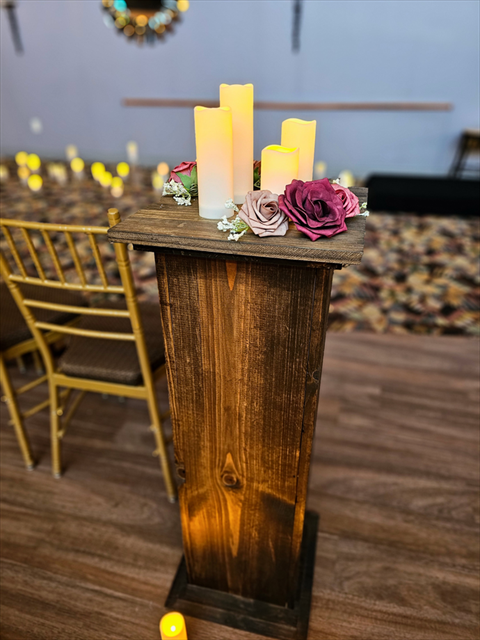 3' Dark Walnut Pedestals