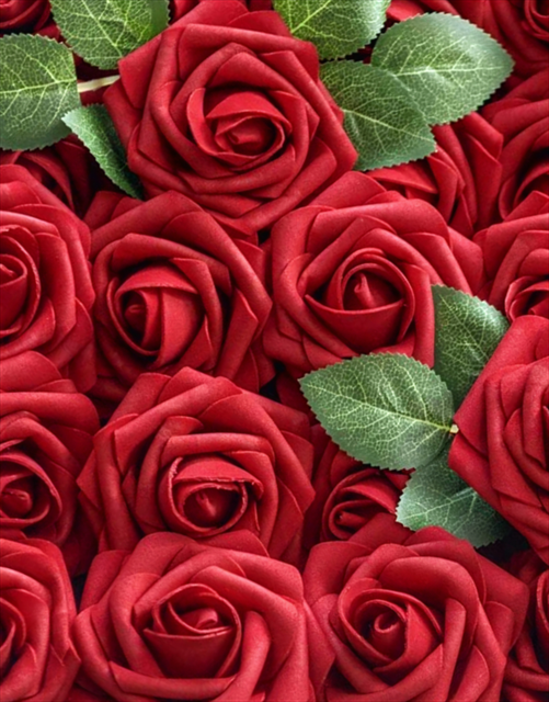 3" Foam Red Roses 
