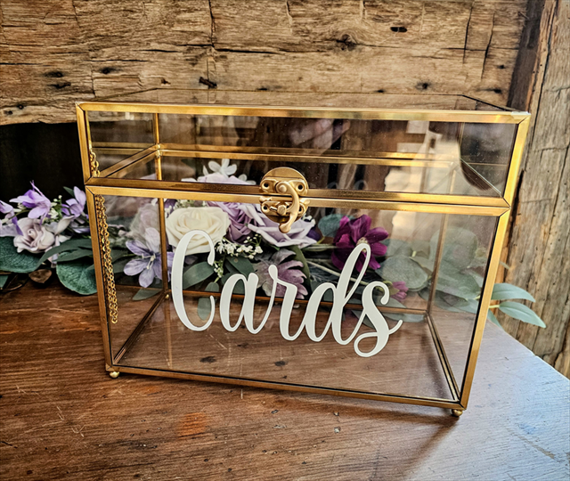 Card Box Gold Frame Rectangular Terrarium  