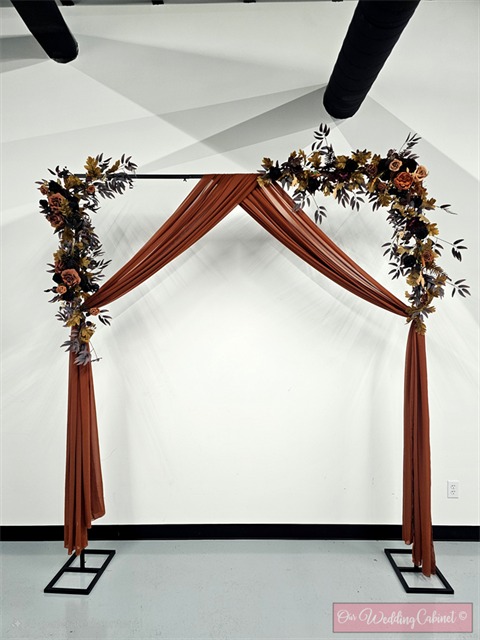 Semi-Sheer Chiffon Terracotta Arch Drape (27x216 inches) **WOULD NOT RECOMMEND TO USE AS A TABLE RUNNER** **DO NOT NAIL, PUSH PIN OR STAPLE TO STRUCTURES**