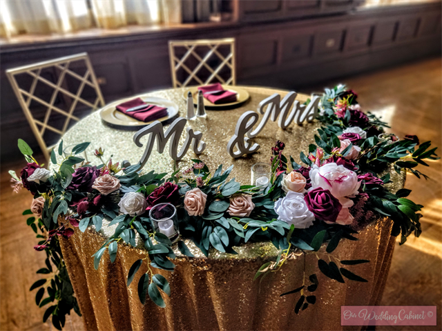 9' Marsala Garland (Best for Sweetheart Table/Bridal Table) 