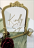 Gold Mirror Guestbook Tabletop Sign (12"x9.5")