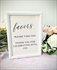 5"x7" White Frame "Favors" Sign