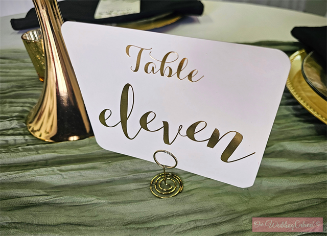 Place Card Holders Miniature Gold Metal Wire 