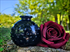 Small Round Black Vase