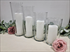 White Pillar Candle (4" Battery Operated, requires x2 AA Batteries that we will include, but can not guarantee longevity) *** THIS CANDLE SIZE GOES BEST WITH THE 6.25" HURRICANE VASES *** 