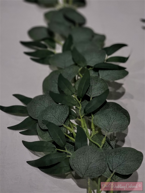 Greenery Garland 6' Eucalyptus with Willow Leaves  (Silk Leaves) 