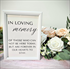 5"x7" White Frame "In Loving Memory" Sign