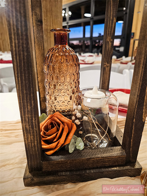4" Dried Flowers In Glass Jar Candle Holder