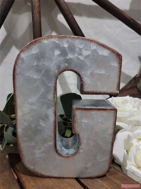 7" Galvanized Metal Letter G