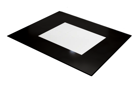 White Dance Floor + Black 3' Border (12' x 15')