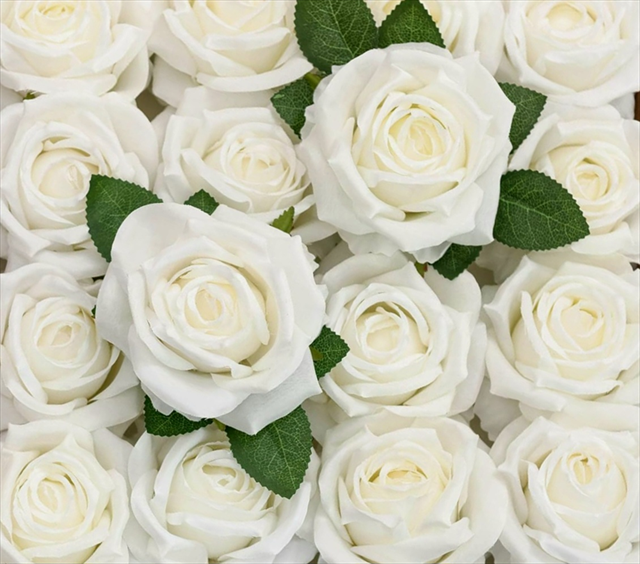 3.5" Silk Ivory Roses 