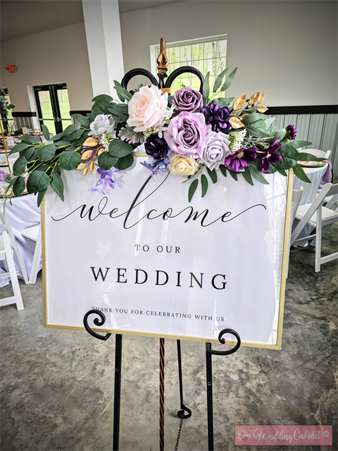 18"x24" Welcome to Our Wedding Gold Frame 