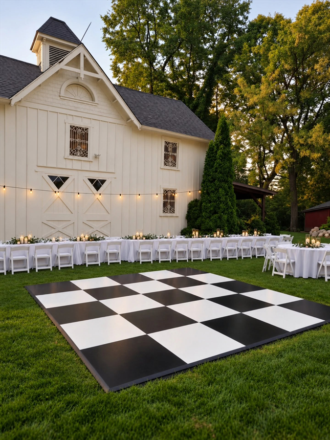 Dance Floor event rental setup