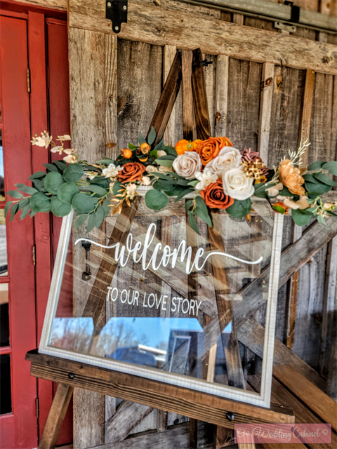 Floral Swag Set of 2 Terracotta (Best for Bottom of Arches or Ceremony Signs)  
