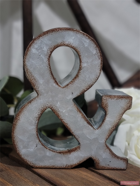 7" Galvanized Metal Letter &