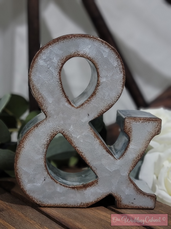 7" Galvanized Metal Letter &