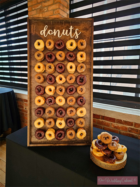 4' Dark Walnut Donut Peg Wall 