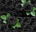 3" Foam Black Roses 