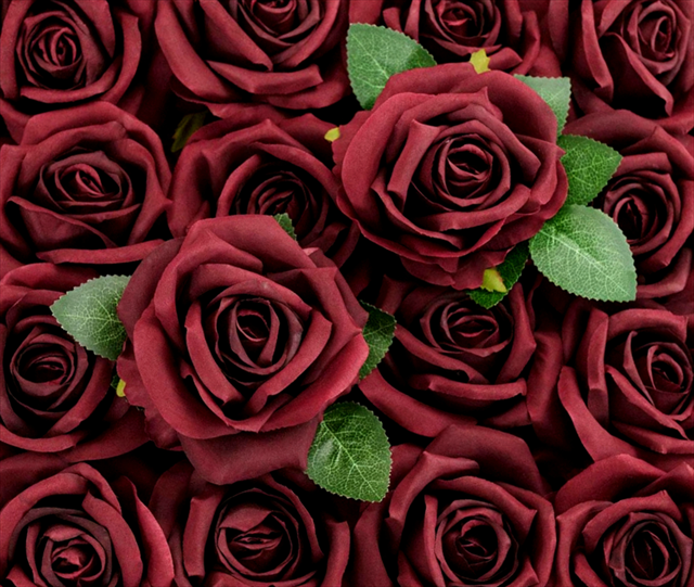 3.5" Silk Burgundy Silk Roses