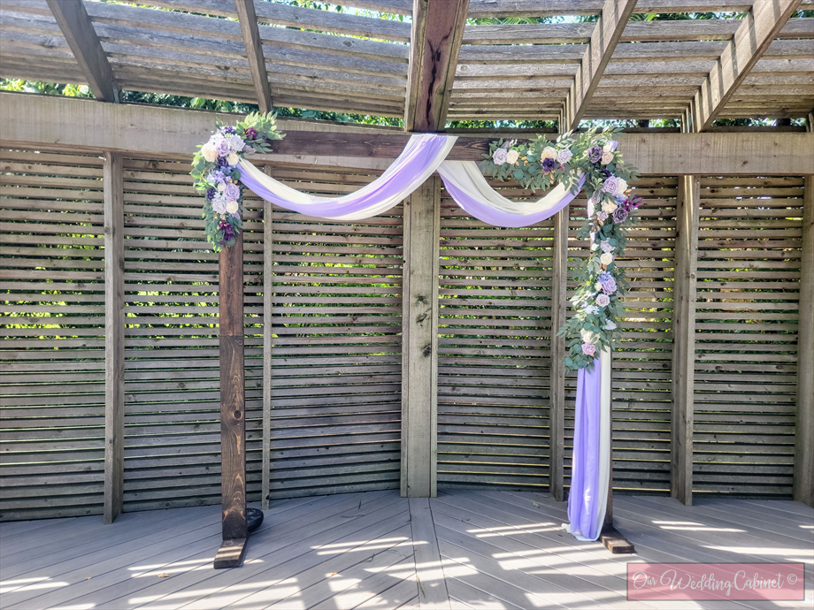 Semi-Sheer Chiffon Lavender Arch Drape (27x216 inches) **WOULD NOT RECOMMEND TO USE AS A TABLE RUNNER** **DO NOT NAIL, PUSH PIN, OR STAPLE TO STRUCTURES**