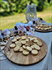 13" Natural Wood Circular Dessert Displays 