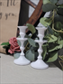 5" White Metal CandleStick Holder (MUST BE BATTERY OPERATED)
