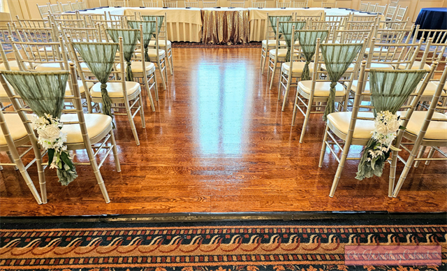 Chair Sash Setup, Set of 10, Sage Green **For Ulitmate Packages Only**