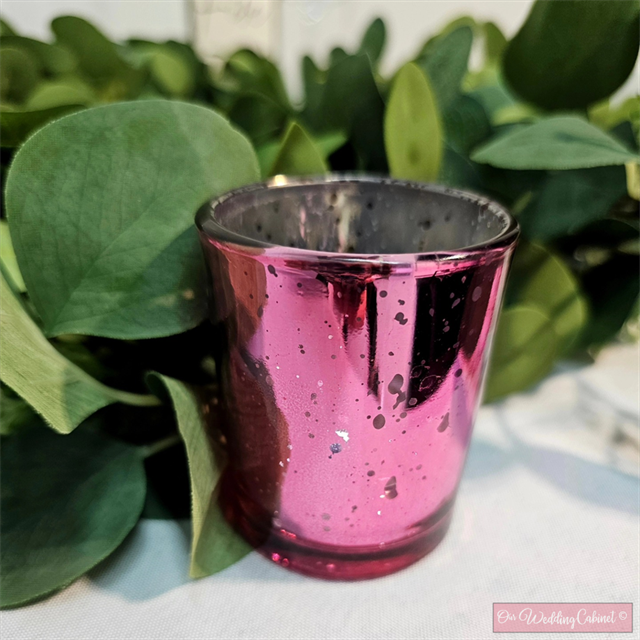 Votive Candle Holders (Pink) (MUST BE BATTERY OPERATED CANDLES)