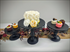 8,10,12" Black Pedestal Dessert Display Set