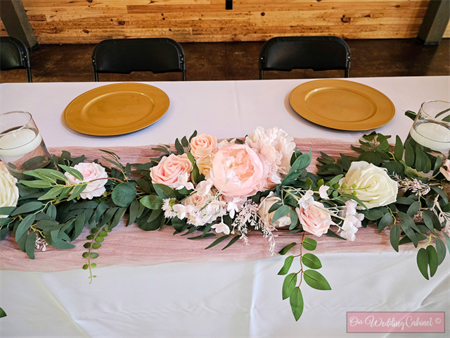 9' Blush and Cream Garland (Best for Sweetheart Table/Bridal Table) 
