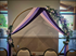Semi-Sheer Chiffon Deep Purple Arch Drape (27x216 inches) **WOULD NOT RECOMMEND TO USE AS A TABLE RUNNER** **DO NOT NAIL, PUSH PIN,  OR STAPLE TO STRUCTURES**