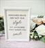 5"x7" White Frame "Assigned Seats Are Not Our Style" Sign