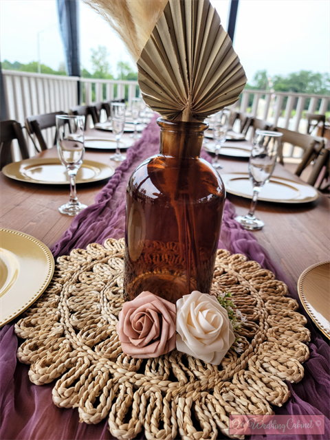 Amber Bottle 10" (Can be used as Centerpieces)