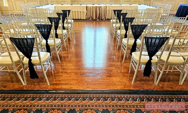 Chair Sash Setup, Set of 10, Black **For Ulitmate Packages Only**