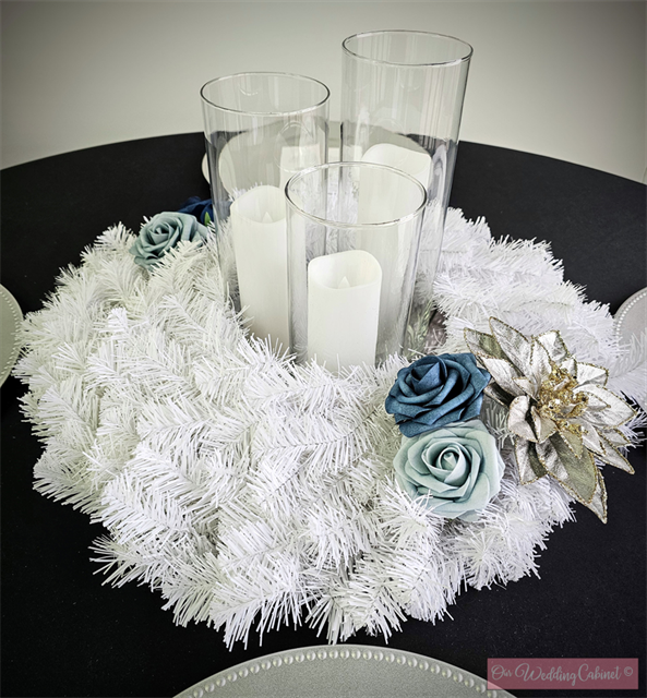 24" White Pine Wreaths (Perfect for a Winter Wonderland centerpiece)