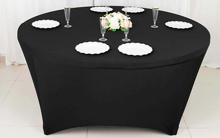 Black Spandex Tablecloth (60" Round)