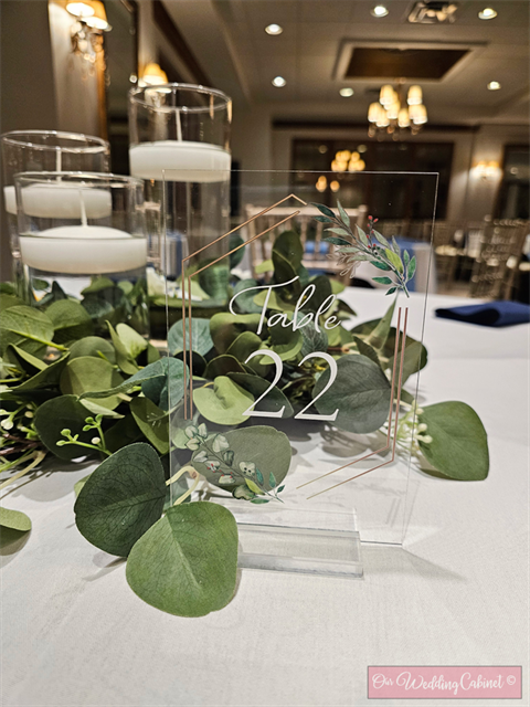 Table Numbers 4x6" Acrylic Eucalyptus 1-30 Set 