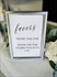 5"x7" Silver Frame "Favors" Sign