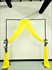 Semi-Sheer Chiffon Yellow Arch Drape (27x216 inches) **WOULD NOT RECOMMEND TO USE AS A TABLE RUNNER** **DO NOT NAIL, PUSH PIN, OR STAPLE TO STRUCTURES**