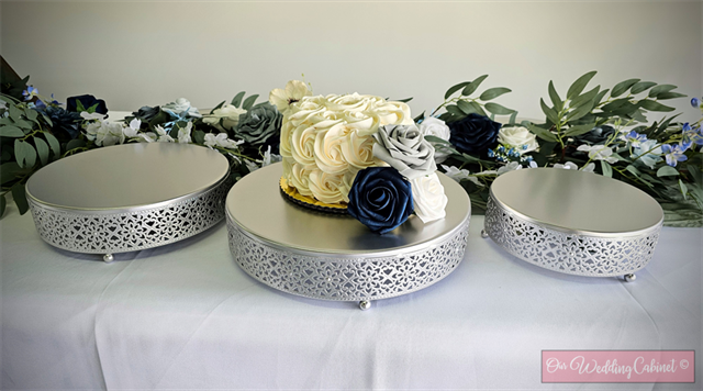 8",10", 12" Silver Trio Dessert Set 