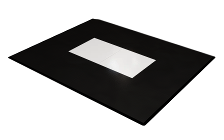 White Dance Floor + Black 3' Border (9' x 12')