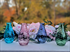 Assortment of Hobnail Vases (Great for Vintage Weddings) ***YOU WILL GET ASSORTMENT OF COLORS, WE WILL NOT SEPERATE COLORS*** **DO NOT PUT WATER IN THESE VASES**