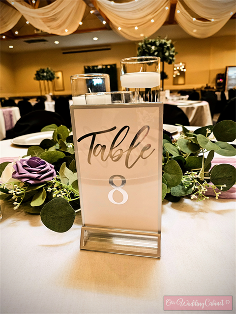 Table Number Frame Set 1-30, SILVER ***WILL NOT SUBSTITUTE  TABLE NUMBERS OUT***